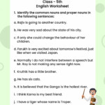 Common And Proper Nouns Worksheets With Answers WorkSheet For Pre School