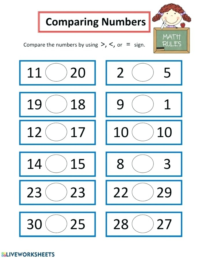 Common Core Worksheets Comparing Numbers CommonWorksheets