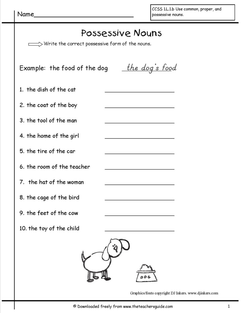 13 Free Printable Worksheets Possessive Nouns Worksheeto
