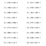 16 Best Images Of Adding Integers Worksheets 7th Grade With Answer Key