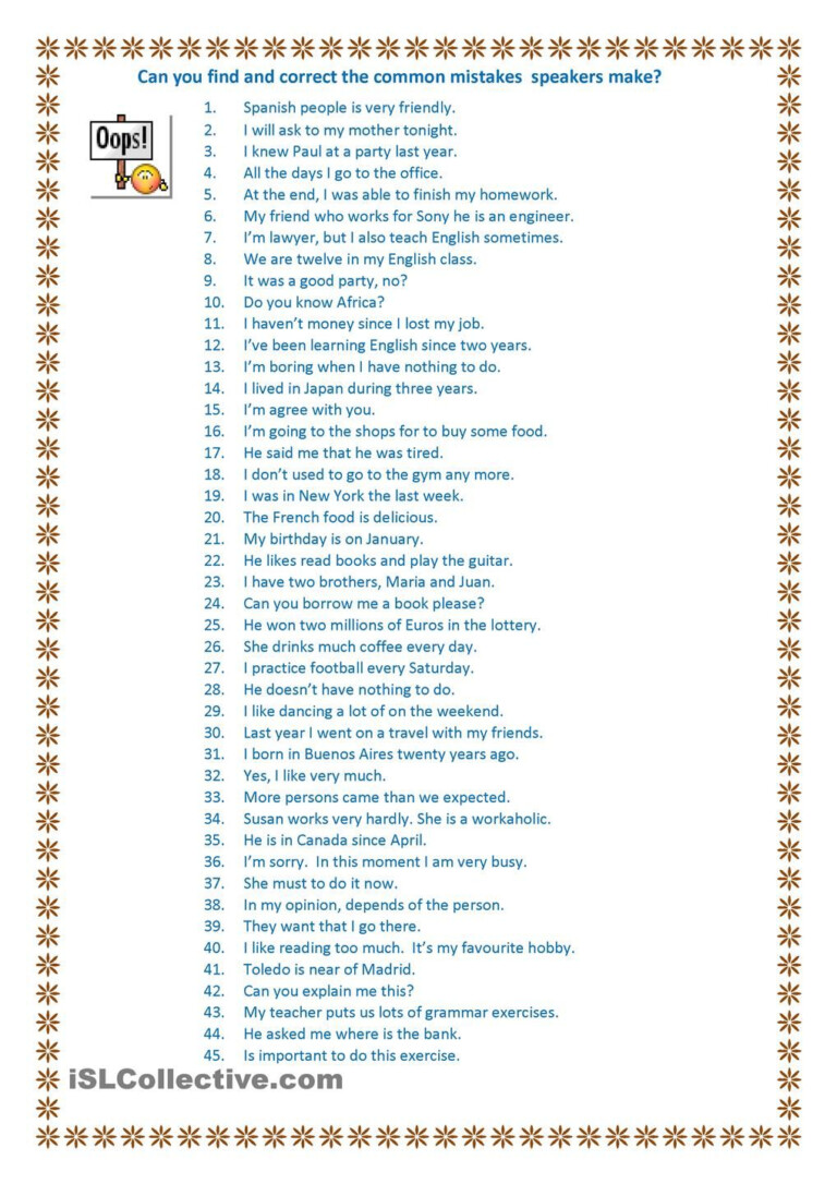 Common Spelling Errors Worksheet Commonworksheets Common Spelling Errors Worksheet Commonworksheets