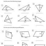 Area Of Parallelogram Worksheet