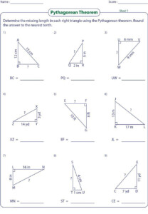 Calculate The Hypotenuse Using Pythagorean Theorem No Rotation A ...