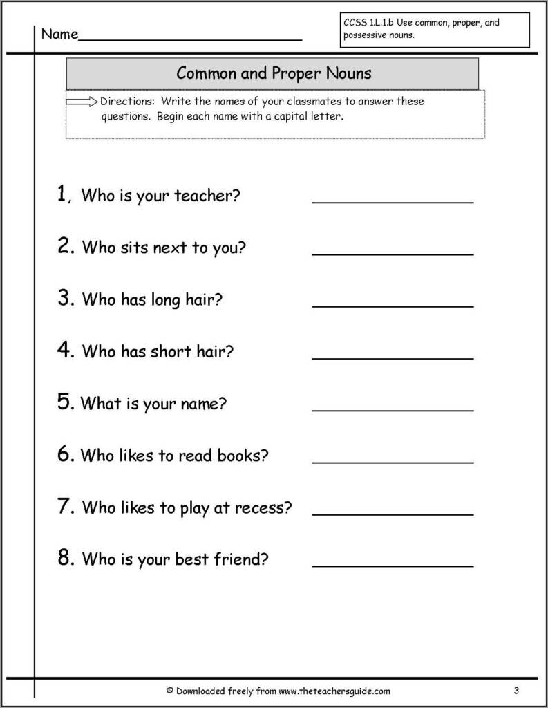 Common And Proper Noun Worksheet By 3rd Grade Pineapples Tpt 3rd 