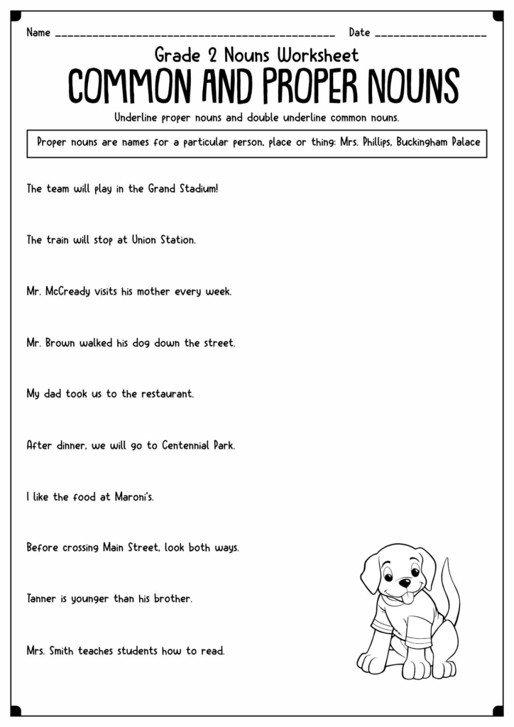Common And Proper Noun Worksheet For Class 3 Kinds Of Nouns Worksheet 