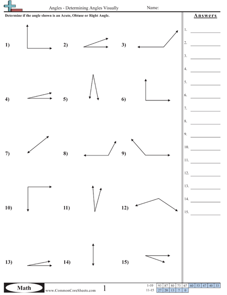 types of angles common core geometry homework answer key