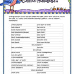 Common Homographs English ESL Worksheets Homographs English