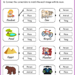 Common Nouns Match Worksheet 3 Your Home Teacher Common Nouns Match