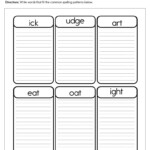 Common Spelling Patterns Worksheet By Teach Simple