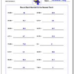 Comparing Decimals 1 2 Digits Worksheets K5 Learning Free Math