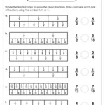 Comparing Fractions Worksheet 3rd Grade Paring Fraction Worksheet For