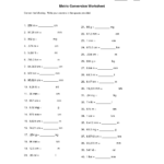 Converting Units Of Length Worksheet