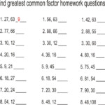 Greatest Common Factor Worksheet Wendelina