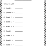 Least Common Denominator Worksheets