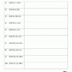 Least Common Multiple Worksheet Pauline Carl s 3rd Grade Math Worksheets