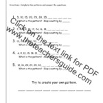 Patterns Worksheets From The Teacher s Guide