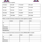 Spanish Common er And ir Verbs Worksheets Free Printable Worksheets