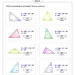 Triangle Interior Angles Worksheet