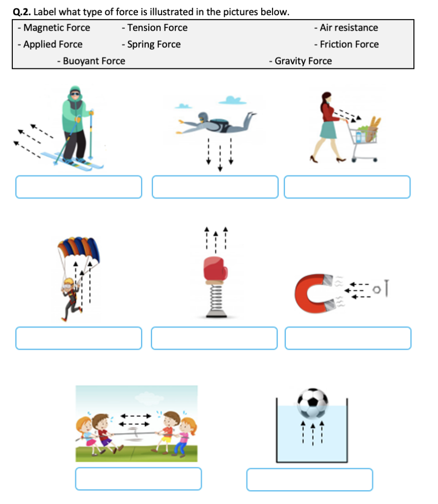 Types Of Forces Worksheet